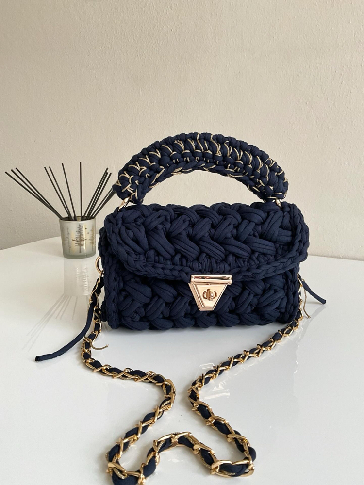 Lupinaria LUNA - Navy Örgü Çanta