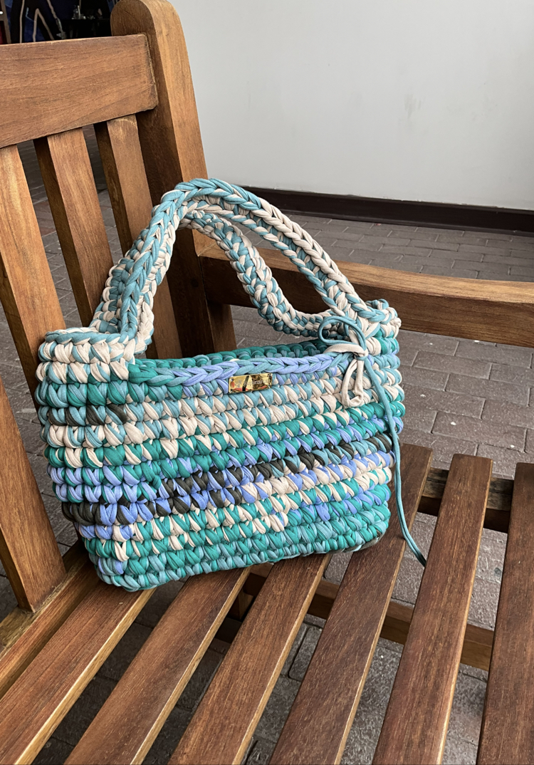 Lupinaria ISOLA - Ocean Breeze Tote Örgü Çanta