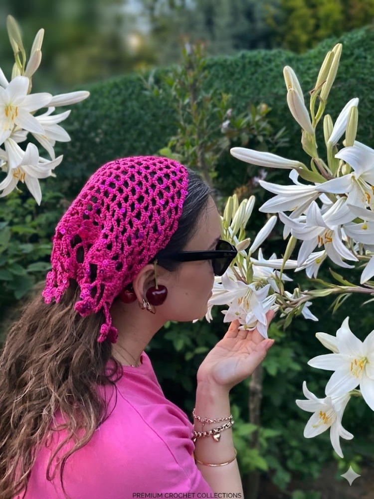 Crochet Bandana Fuşya