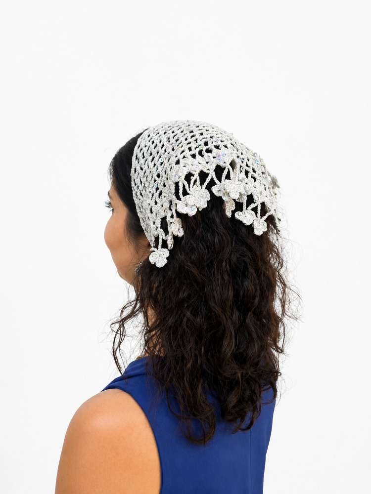 Crochet Bandana Beyaz