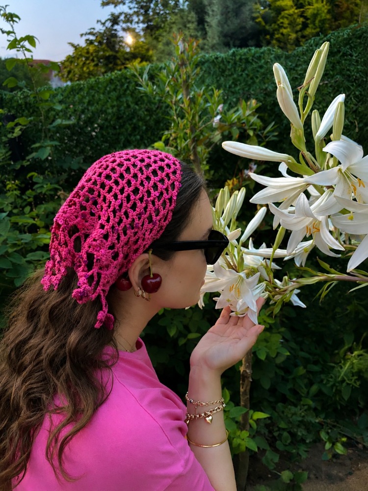 Crochet Bandana Fuşya