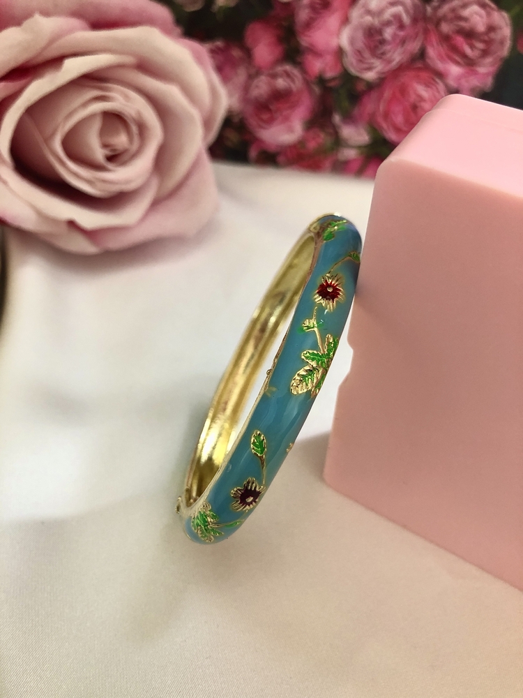 “Turkuaz Flora” Kelepçe Bilezik