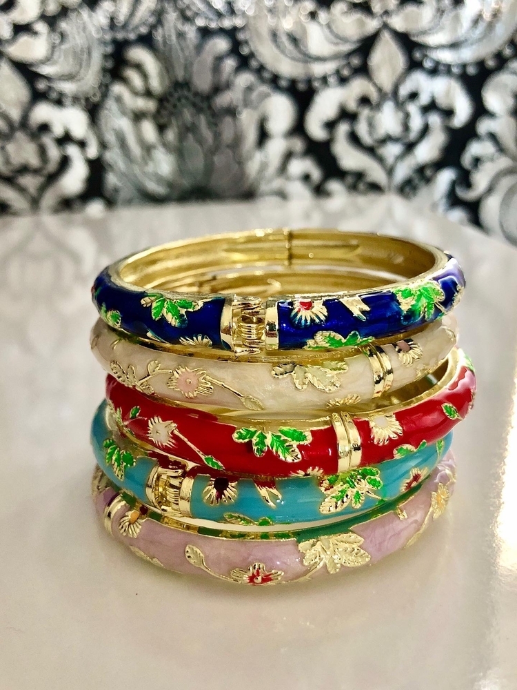 “Kırmızı Flora” Kelepçe Bilezik 
