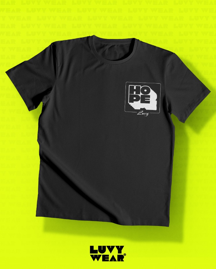 Urban Hope Temalı Siyah Unisex Tişört - Retro Serisi