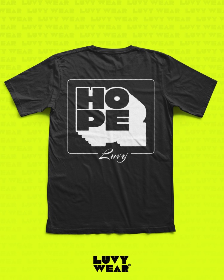 Urban Hope Temalı Siyah Unisex Tişört - Retro Serisi