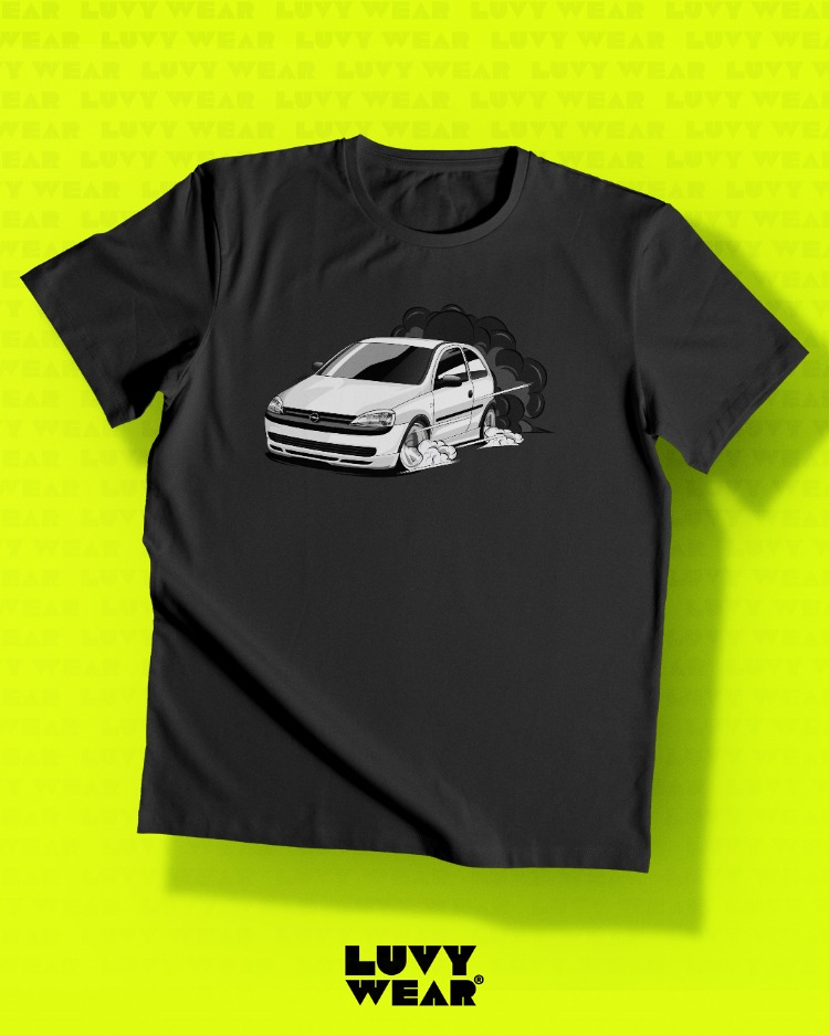 Opel Corsa 1.7 Siyah Unisex Tişört - Asfalt Kültürü Serisi