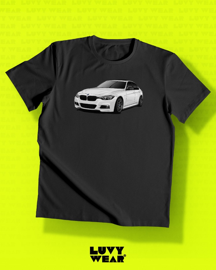 BMW F30 Siyah Unisex Tişört - Asfalt Kültürü Serisi