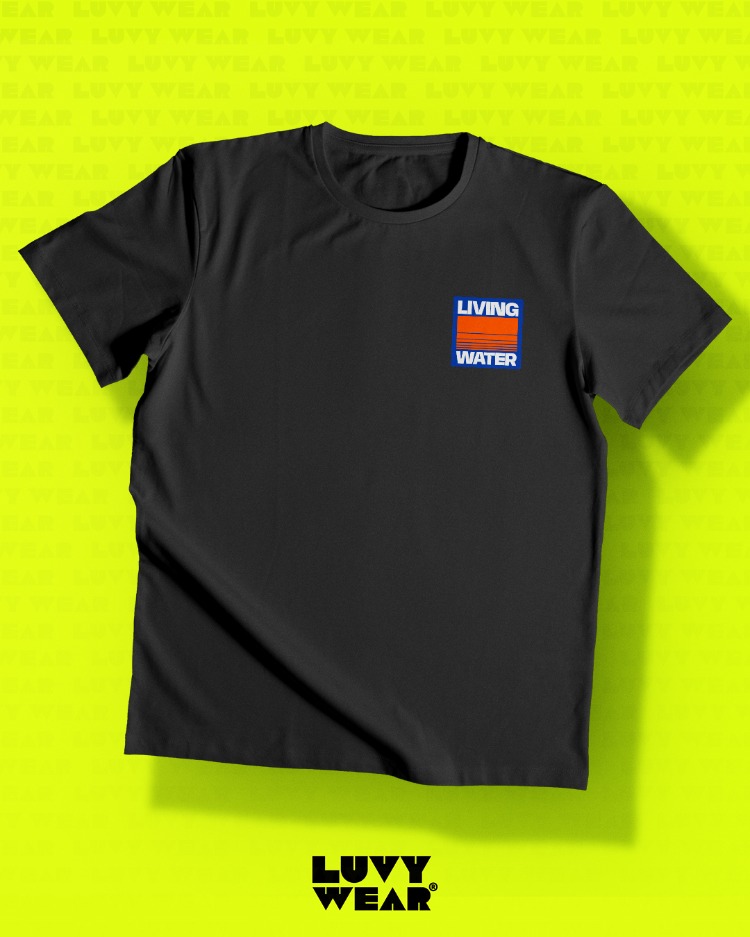 Deniz Esintisi Temalı Siyah Unisex Tişört - Retro Serisi