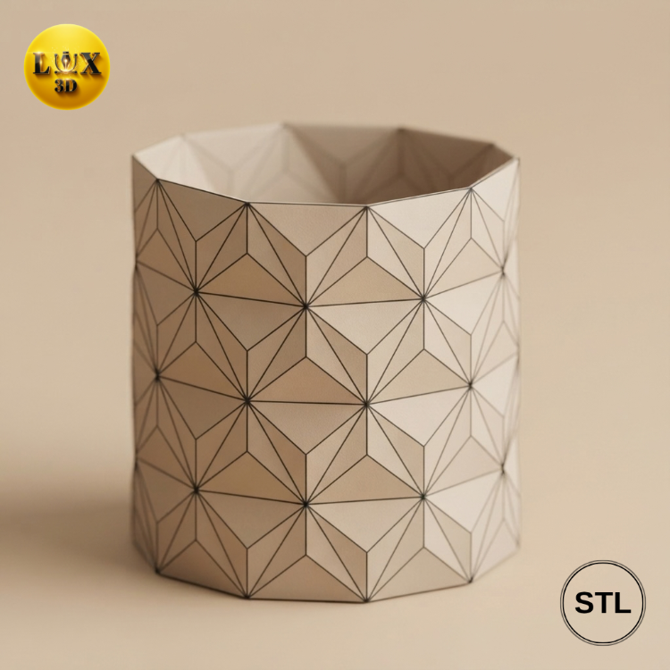 Geometrik Abajur Başlığı - E27 Uyumlu Modern Lambader & Masa Lambası Şapkası