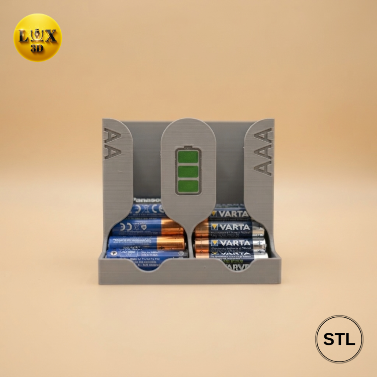 Çift Bölmeli AA & AAA Pil Standı