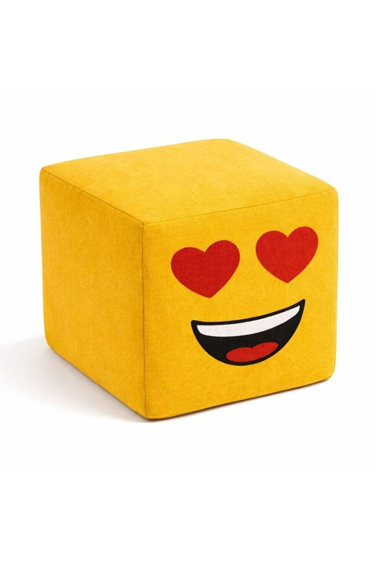 Emoji Puf Koltuk 50x50 cm – Sevimli, Konforlu ve Dekoratif Tasarım