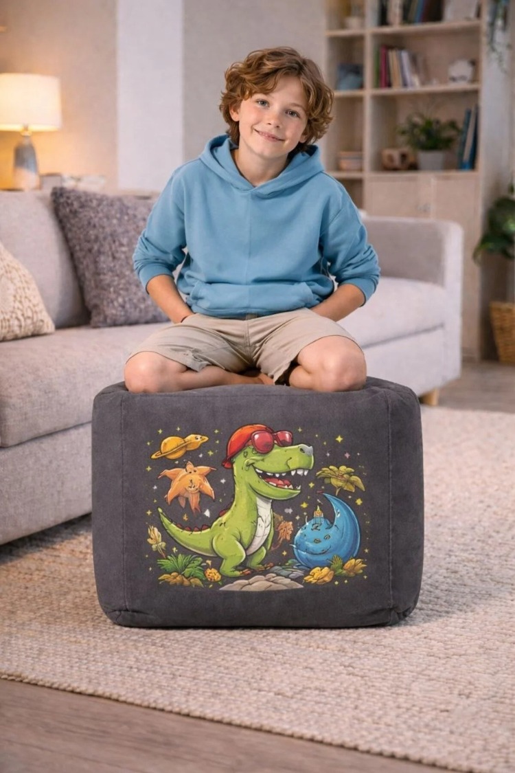 Baskılı kare PUF 50 x 50