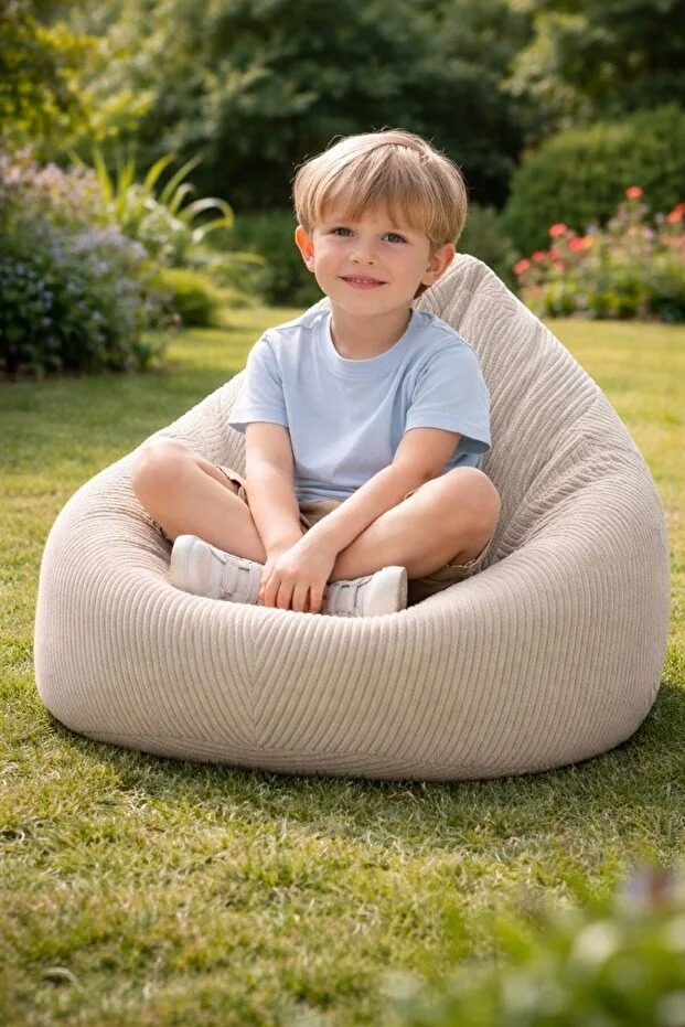 Mini Çocuk Armut Koltuk – Yumuşak Dolgulu Konforlu Puf | Ergonomik Tasarım