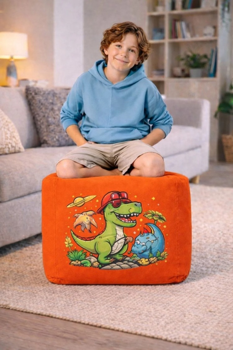 Baskılı kare PUF 50 x 50