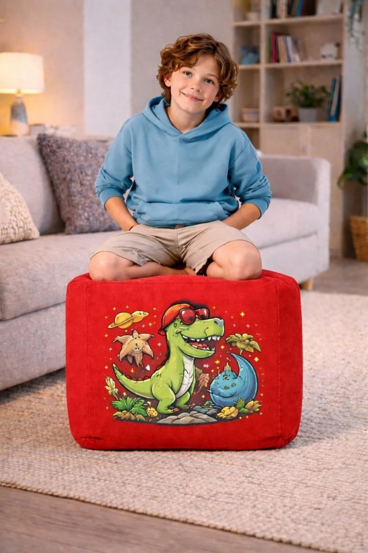 Baskılı kare PUF 50 x 50