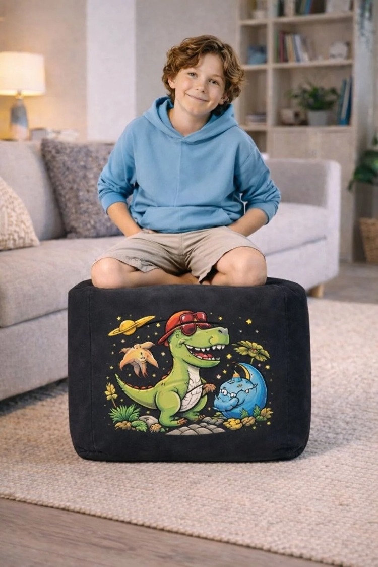 Baskılı kare PUF 50 x 50