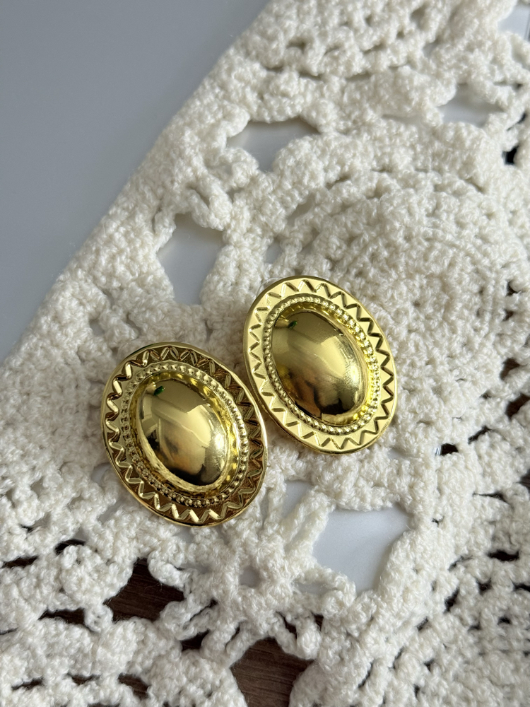 Alaturka Tasarım Gold Küpe