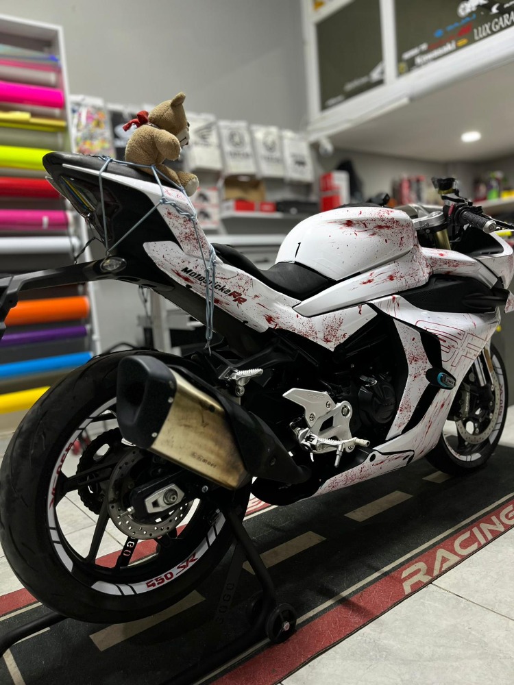 CF MOTO 450SR JANT ŞERİDİ BEYAZ KIRMIZI(ORACAL)