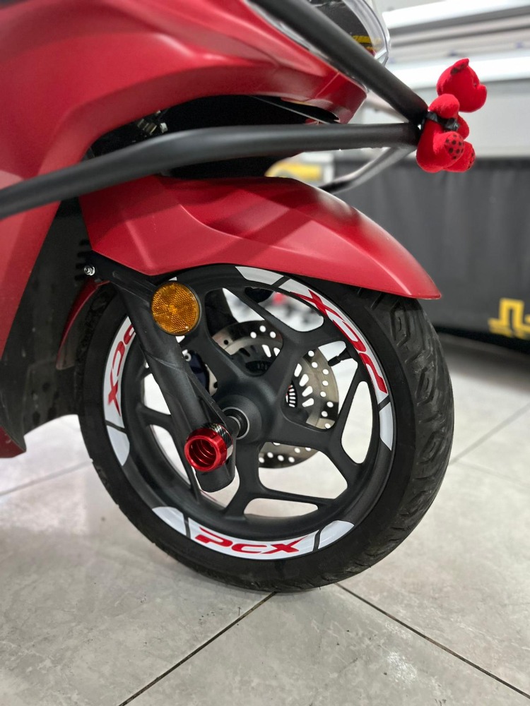 HONDA PCX JANT ŞERİDİ BEYAZ KIRMIZI (ORACAL)