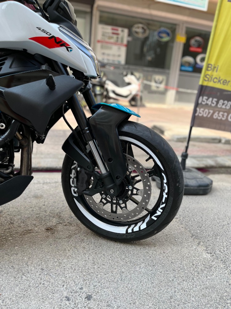 CF MOTO 450 NK JANT ŞERİDİ BEYAZ (ORACAL)