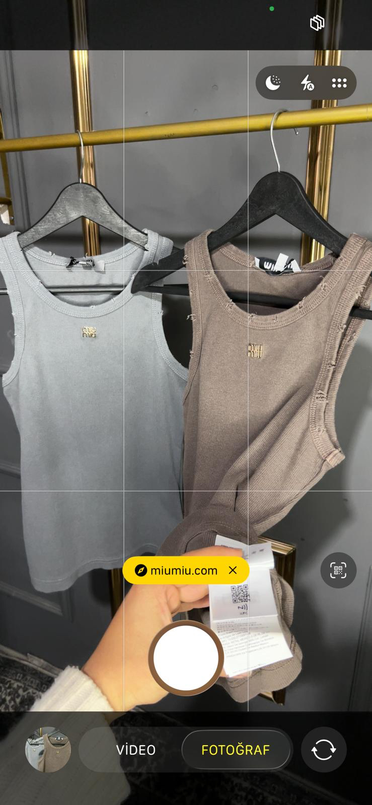 İthal Miu Miu Tank Top