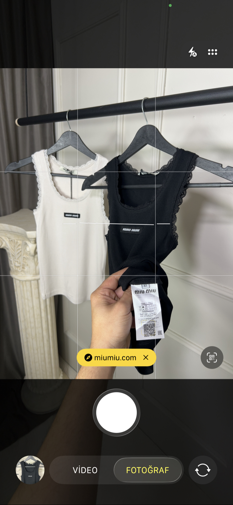 İthal Miu Miu Tank Tops