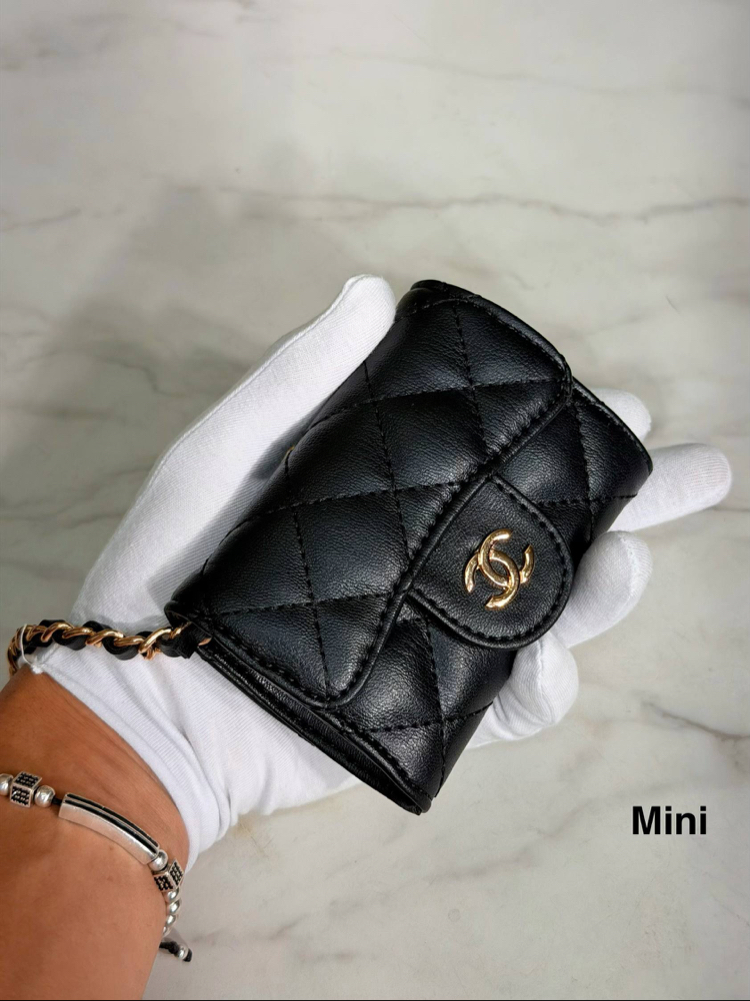 Mini chanel cüzdan zincirli