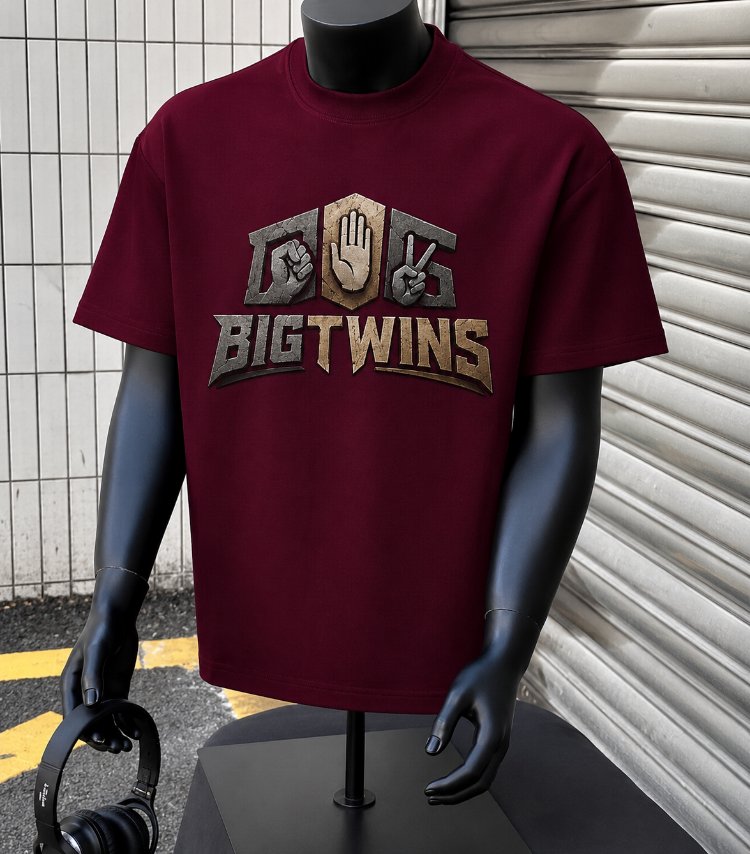 Big twins Bordo T-Shirt