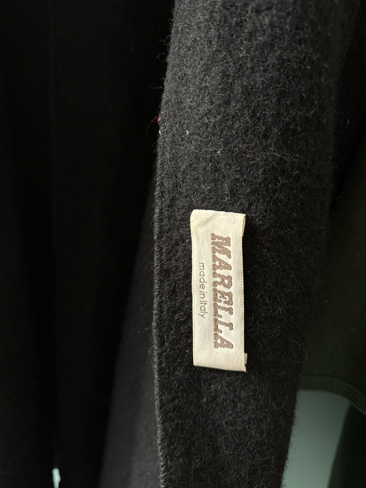 Made in Italy Premium Kalın Yün Panço/Kaban