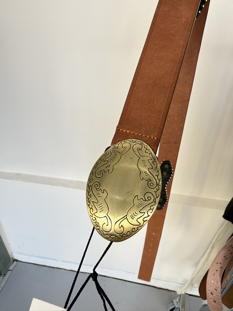 Western Style Leather Concho Belt