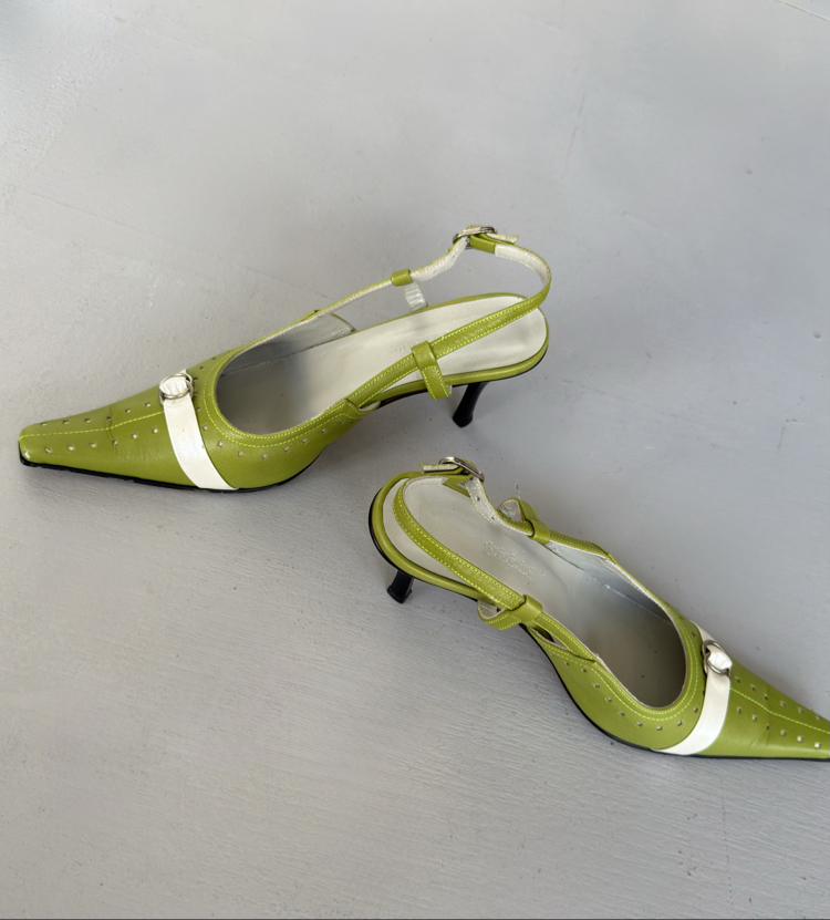 Pistachio Pointed Slingbacks