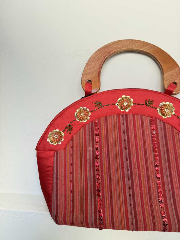 Red Blossom Handmade Bag