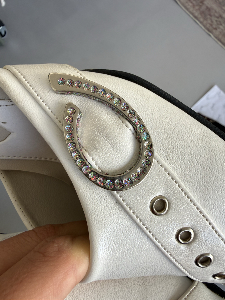 Gümüş Tokalı Vintage Krem Mule