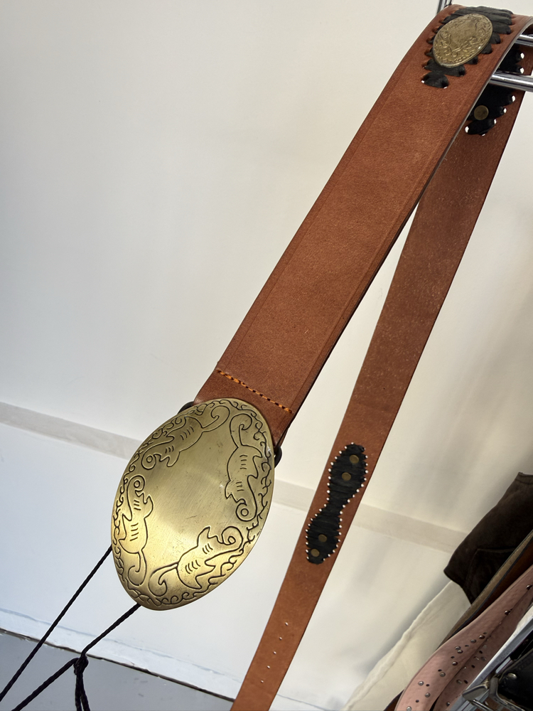 Western Style Leather Concho Belt