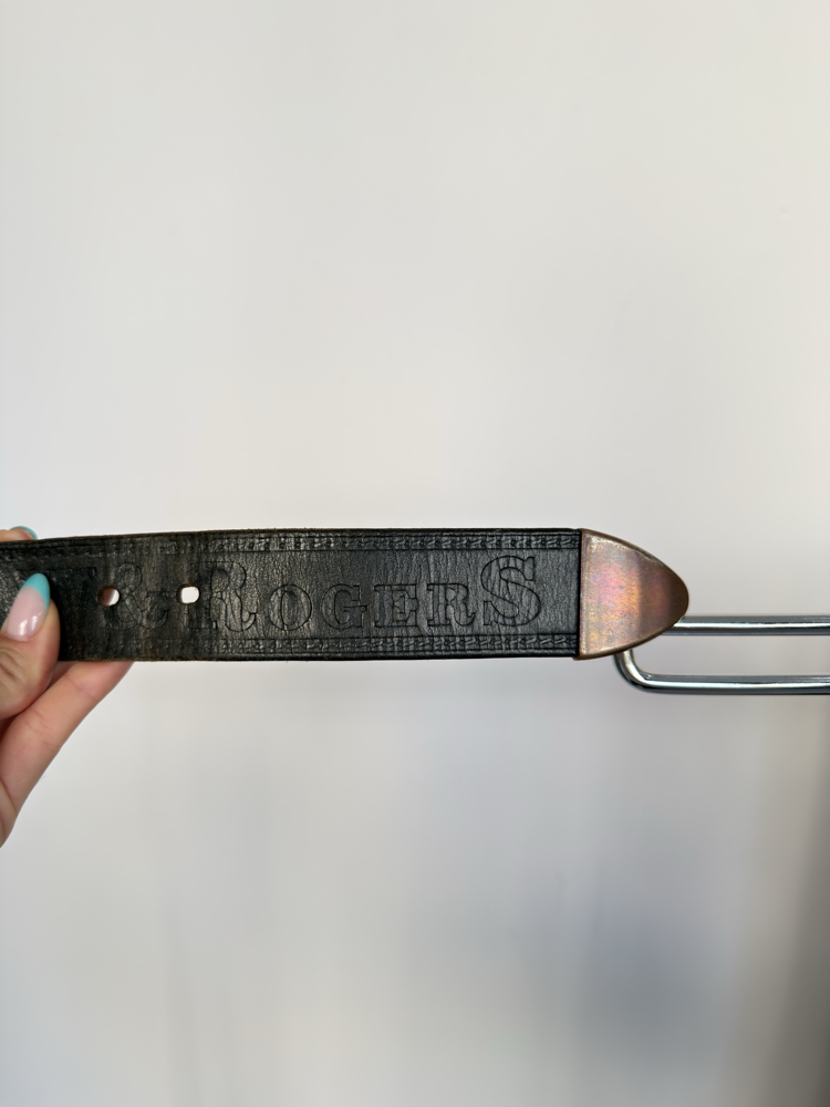 Y2K Black Studded Star Belt