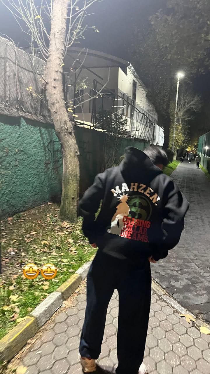 MAHZEN dollar hoodie.