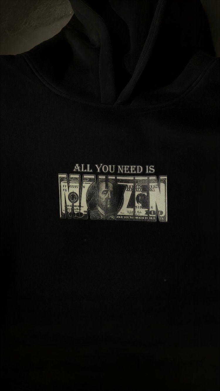 MAHZEN dollar hoodie.