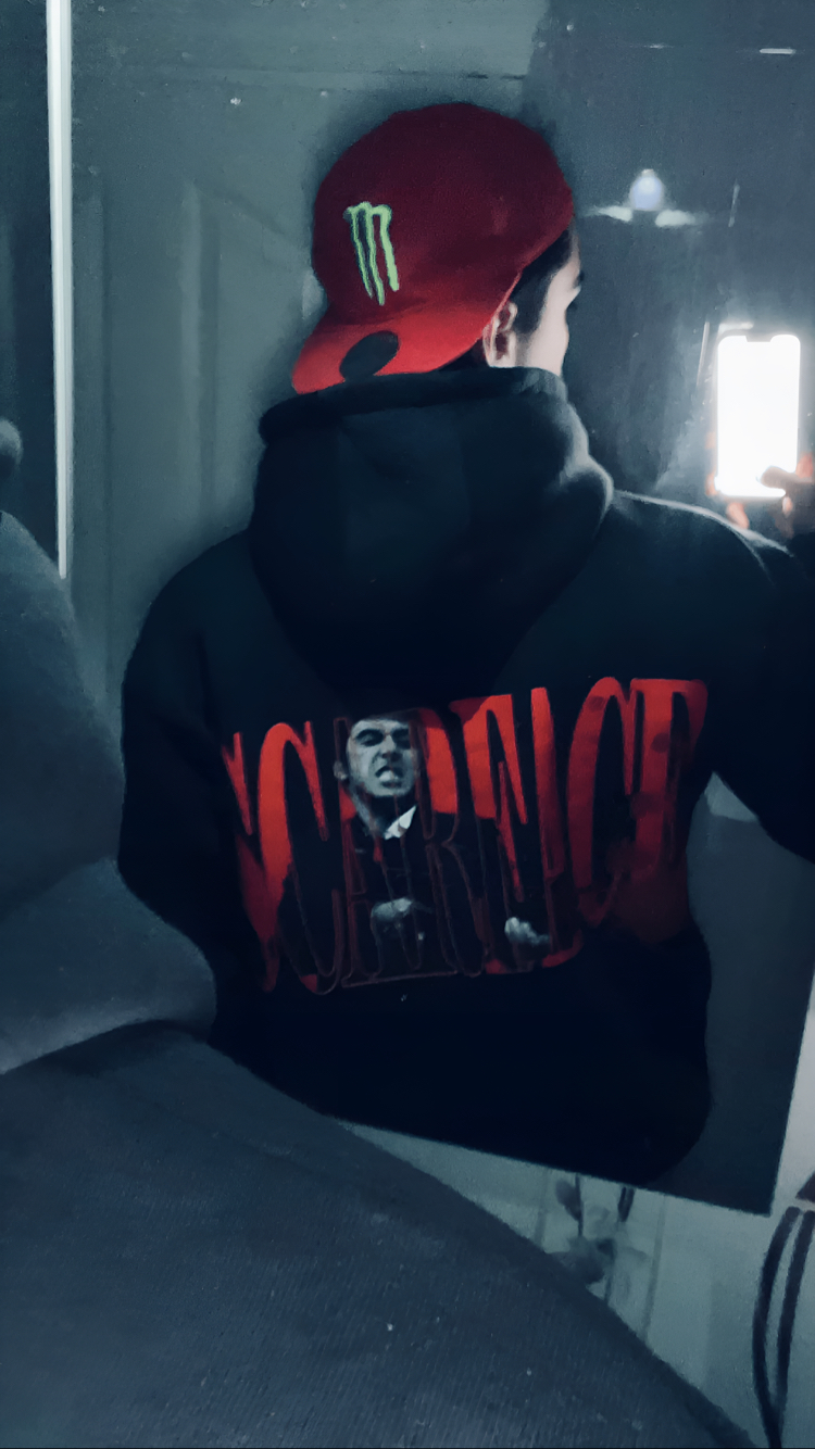 MAHZEN scarface hoodie.