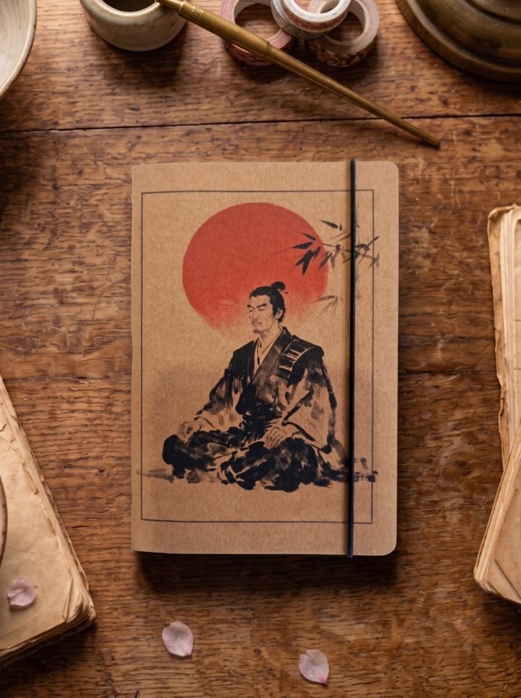 Samurai - Kraft Kapaklı, Lastikli Cep Defteri