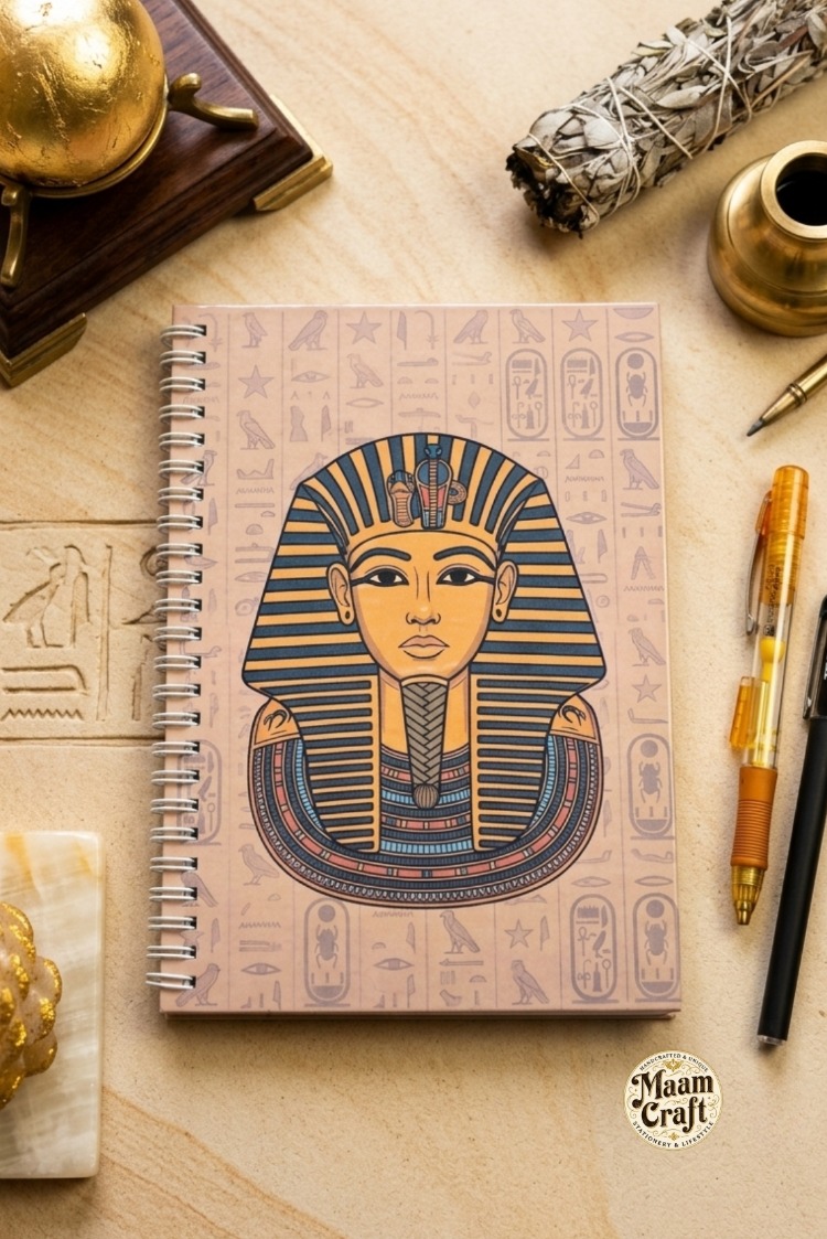 Tutankhamun - Modern Tasarım Sert Kapaklı, Spiralli Defter
