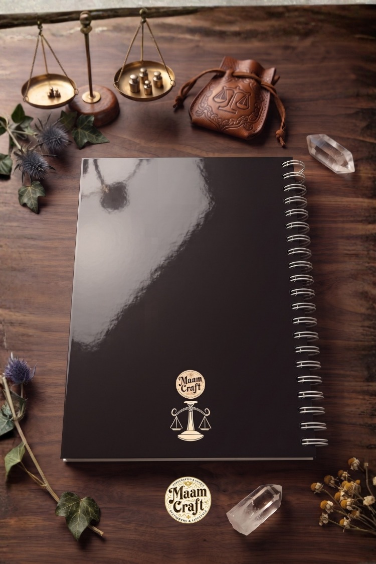 Terazi Burcu (Libra) - Astroloji Zodiac Serili Tasarım Sert Kapaklı, Spiralli Defter
