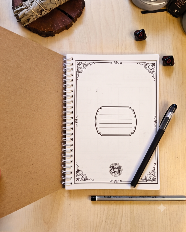 Morticia - Sanatçı İmzalı Tasarımlı Sert Kapaklı, Spiralli Defter / Planlayıcı