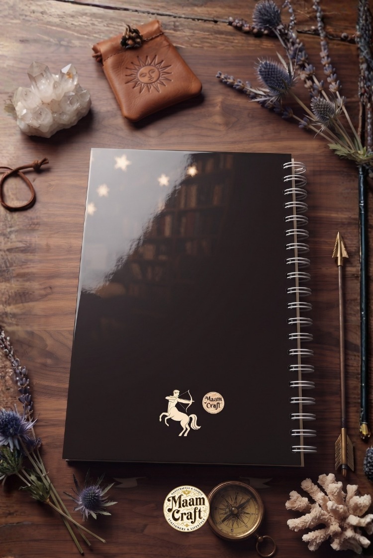 Yay Burcu (Sagittarius) - Astroloji Zodiac Serili Tasarım Sert Kapaklı, Spiralli Defter