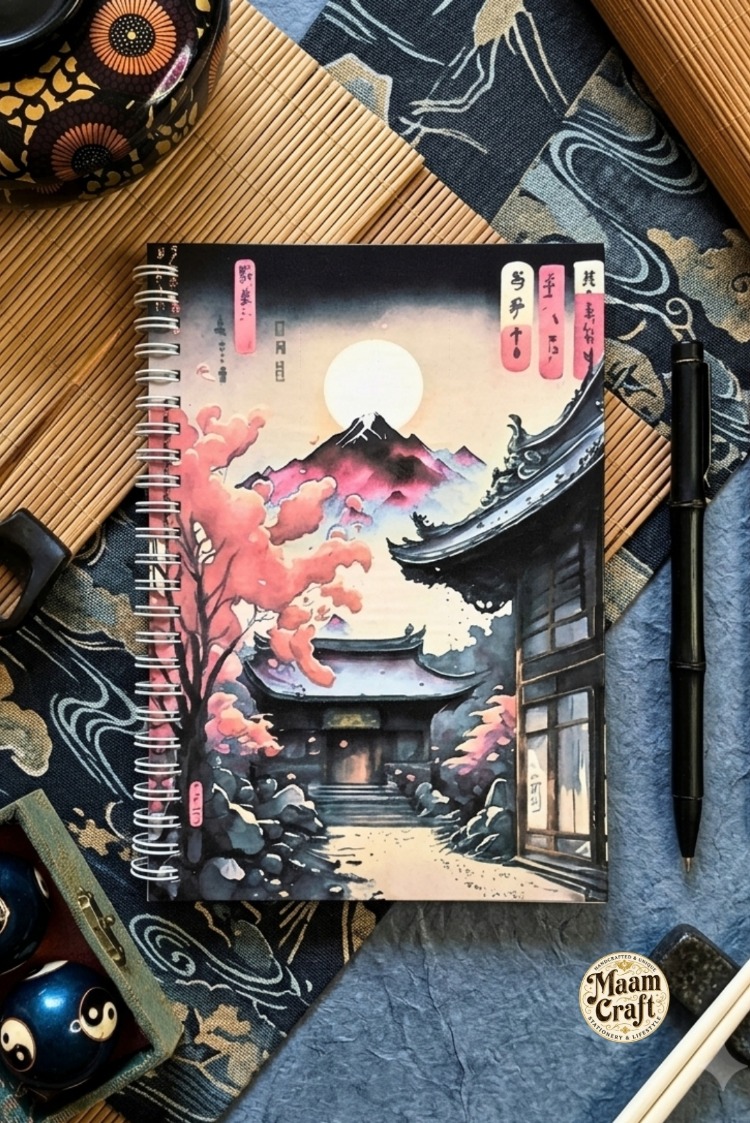 Asian - Modern Tasarım Sert Kapaklı, Spiralli Defter