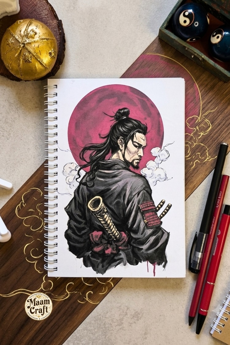 Samurai - Modern Tasarım Sert Kapaklı, Spiralli Defter