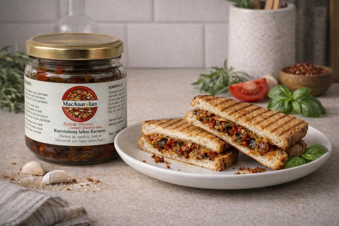 MACANATOLİAN Kurutulmuş Karışık Sebze Harcı / Pişmiş - Kullanıma Hazır 250 gr.