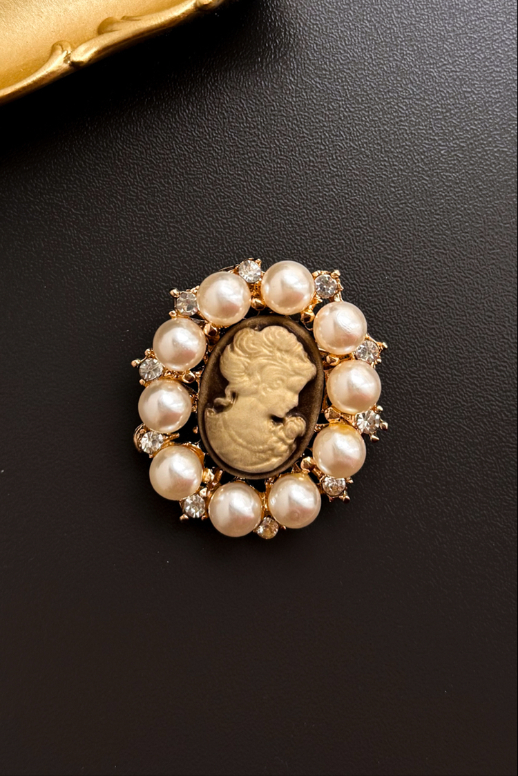 ‘CAMEO’ Vintage İnci Broş