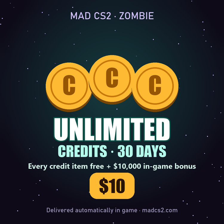 MAD CS2 - Unlimited Credits 30 Days ($15)