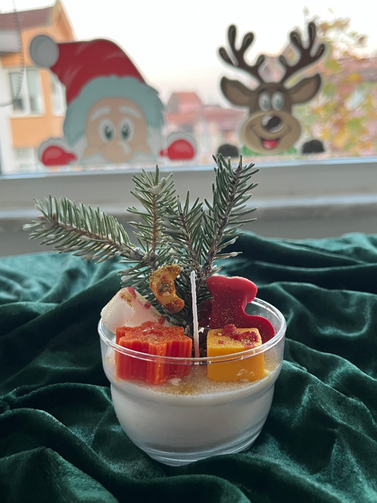 Noel Esintisi Mum – El Yapımı
