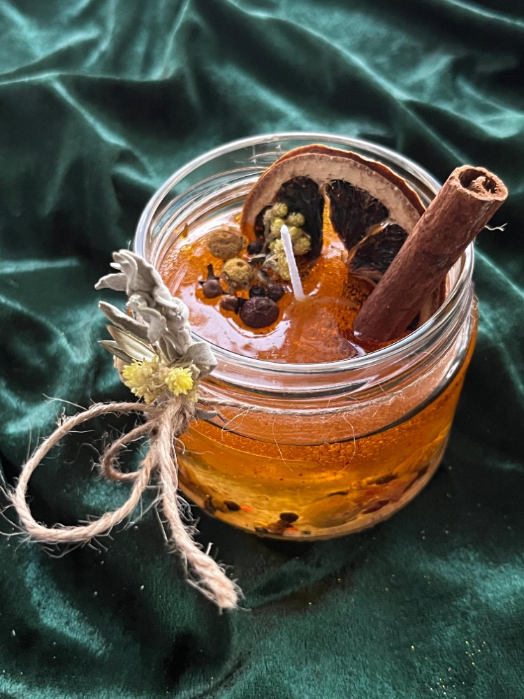 Kış Bahçesi Aromatik Jel Mum – El Yapımı Dekoratif Mum
